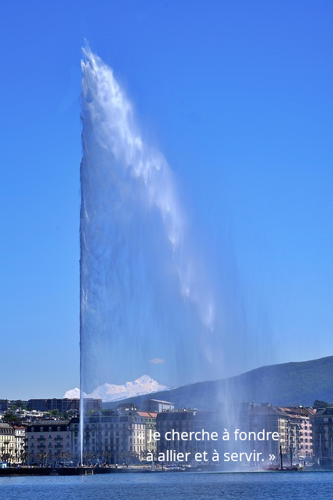 Genève, jet et Mont-Blanc